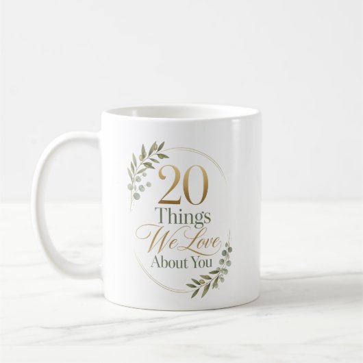 あなたへの愛を伝える20の思い出ギフト コーヒーマグカップ (左)
