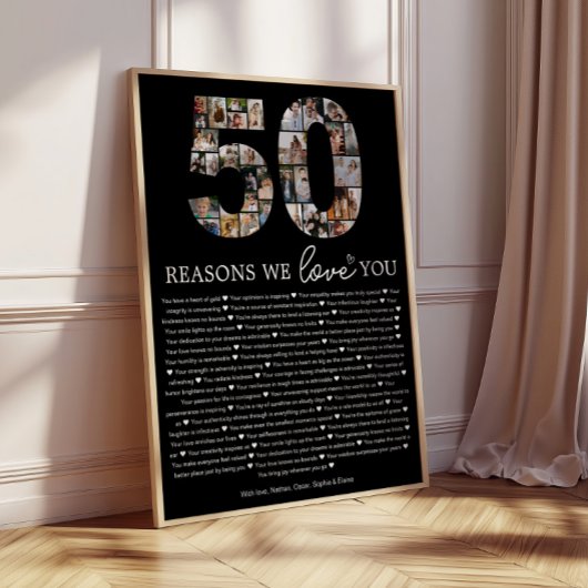 あなたへの愛を伝える50の理由 メモリアルギフト ポスター