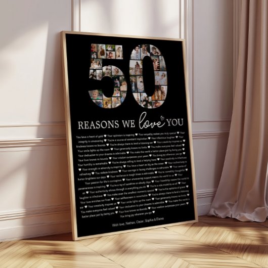 あなたへの愛を伝える50の理由 思い出のギフト ポスター