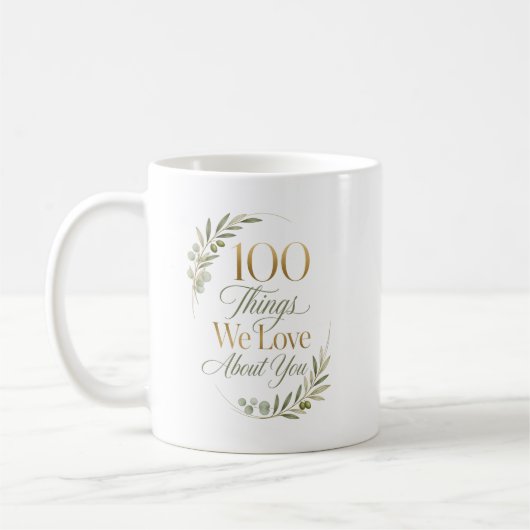 あなたへの愛100のこと コーヒーマグカップ (左)