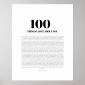 あなたへの愛100の理由 オーダーメイドギフト ポスター (正面)