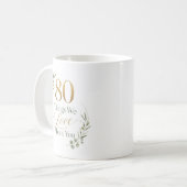あなたへの愛80の思い出 コーヒーマグカップ (正面左)