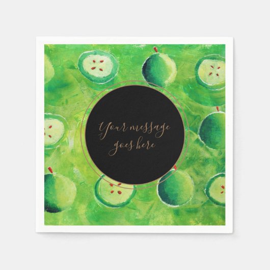 あなたへの特別なメッセージ アップルオーチャード スタンダードカクテルナプキン (正面)