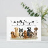 あなたへの犬のグルーマー ウォーカー シッター ギフト 招待状 (スタンド正面)