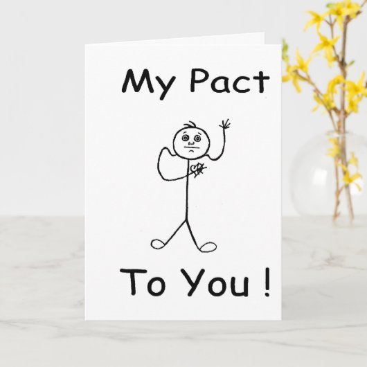 あなたへの私の協定! 永久に友人の挨拶状 カード (黄色い花)