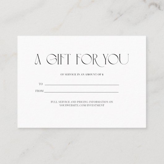 あなたへの贈り物 名刺 (裏面)