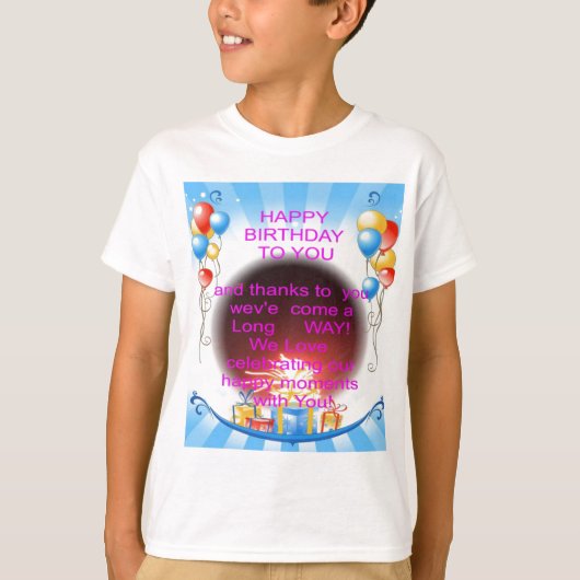 あなたへのHappyBirthday Tシャツ (正面)
