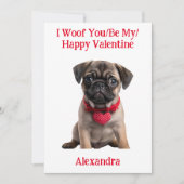 あなたへ/私へ/幸せなバレンタインデーパピー シーズンカード (正面)