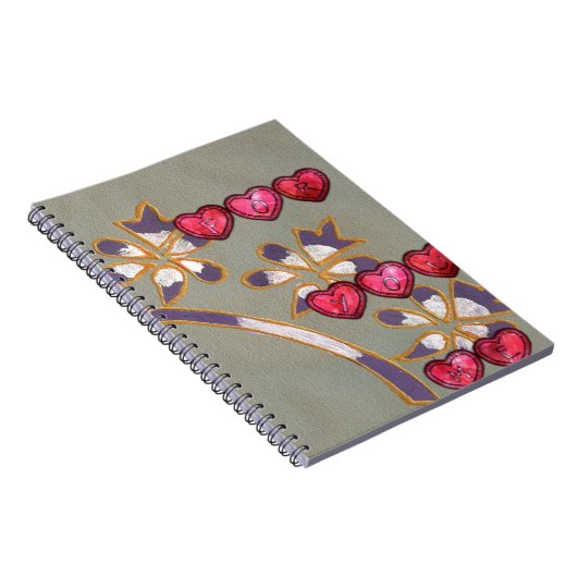 あなたへ:美しい花のハートデザイン ノートブック (右側)