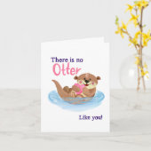 あなたみたいなカワウソはいない - 動物のダジャレ カード (黄色い花)