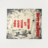 あなたもしに挑戦するハロウィーンの背景 タペストリー (正面(横))