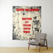 あなたもしに挑戦するハロウィーンの背景 タペストリー (インサイチュ)