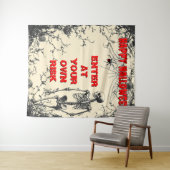 あなたもしに挑戦するハロウィーンの背景 タペストリー (インサイチュ(横))