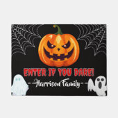あなたもしのハロウィンパーソナライズされたファミリーに入るN ドアマット (正面)