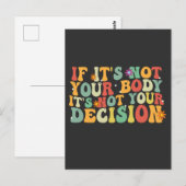 あなたもしの体ではないIt's Your Decision Pro ポストカード (正面/裏面)