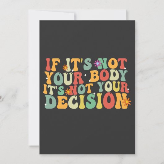 あなたもしの体ではないIt's Your Decision Pro 招待状 (正面)