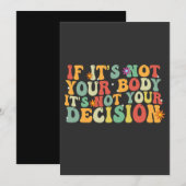 あなたもしの体ではないIt's Your Decision Pro 招待状 (正面/裏面)
