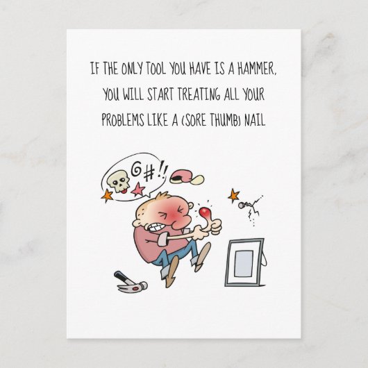 あなたもしの唯一のツールはハンマーアニメです ポストカード (正面)