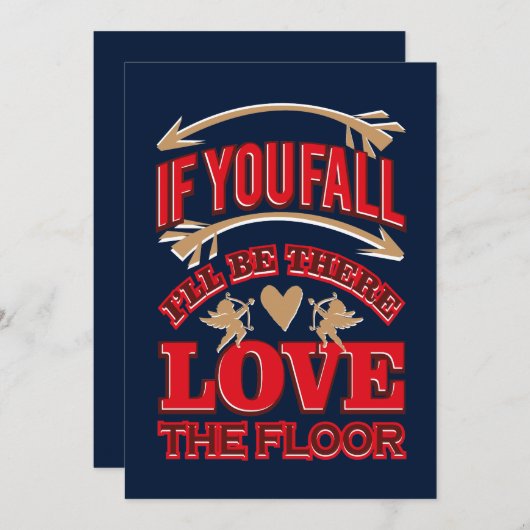 あなたもしの秋私はそこに愛バレンタインデーのギャグ シーズンカード (正面/裏面)