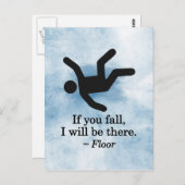 あなたもしの秋、私はそこに行く – 床 ポストカード (正面/裏面)