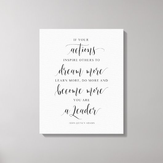 あなたもしの行動インスパイアは、ジョン・クインシー・アダムス キャンバスプリント (正面)