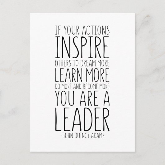 あなたもしの行動インスパイアは、ジョン・クインシー・アダムス ポストカード (正面)