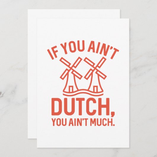 あなたもしはオランダではない サンキューカード (正面/裏面)