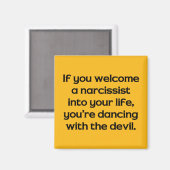 あなたもしはナルシストを迎え入れて人生に… マグネット (正面/裏面)