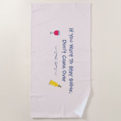 あなたもしは冷静に過ごしたいピンク来の上で ビーチタオル (正面)