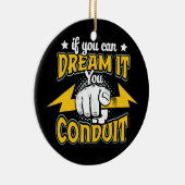 あなたもしは導管電気技師を夢を見ることができる セラミックオーナメント (右)