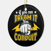 あなたもしは導管電気技師を夢を見ることができる セラミックオーナメント (左)