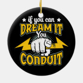 あなたもしは導管電気技師を夢を見ることができる セラミックオーナメント (裏面)