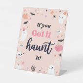 あなたもしは得、それがハロウィーン幽霊誕生日 台座サイン (正面)