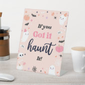 あなたもしは得、それがハロウィーン幽霊誕生日 台座サイン (インサイチュ)