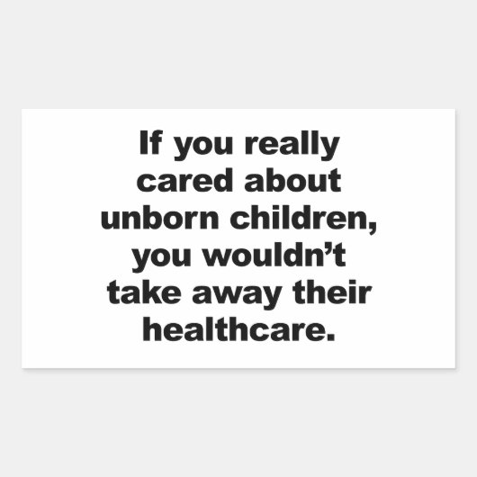 あなたもしは本当に気に未生の子供について 長方形シール (正面)