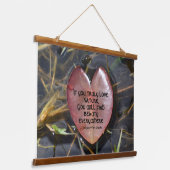 あなたもしは本当に自然クオーレ浮動ハートを愛する 吊り下げ型タペストリー (傾斜あり)