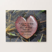 あなたもしは本当に自然浮動ハートを愛する ジグソーパズル (横)