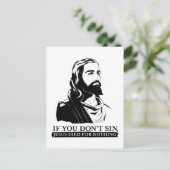 あなたもしは罪を犯さない、イエスは何の罪もなく死んだ。 ポストカード (スタンド正面)