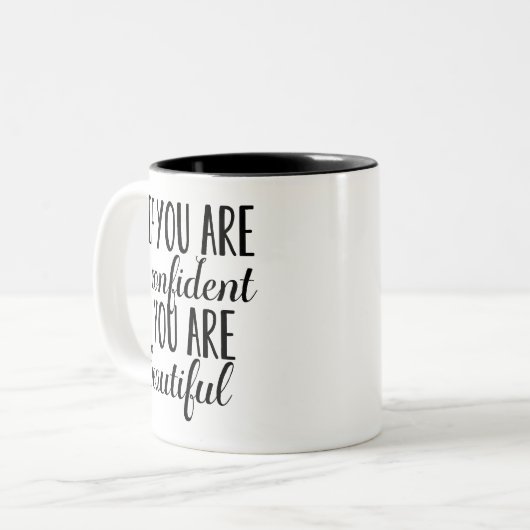 あなたもしは自分が美しいと確信している ツートーンマグカップ (正面左)