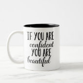 あなたもしは自分が美しいと確信している ツートーンマグカップ (左)