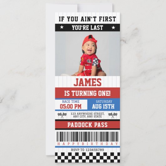 あなたもしは、あなたは最後のレース1st誕生日の最初ではない 招待状 (正面)