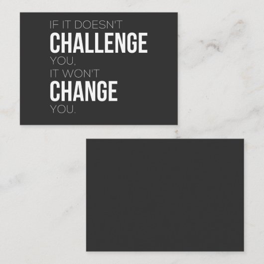 あなたもしを挑発しないし、それは変わらない 名刺 (正面/裏面)