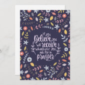 あなたもし信じ – マタイ21:22 シーズンカード (正面/裏面)