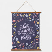 あなたもし信じ – マタイ21:22 吊り下げ型タペストリー (正面)