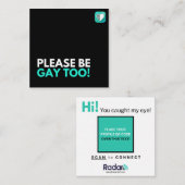 あなたもゲイ スクエア名刺 (正面/裏面)