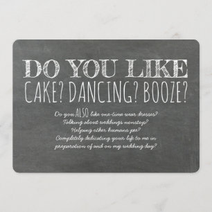 あなたも好き…花嫁付おもしろいき娘の提案 招待状