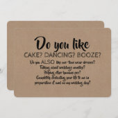 あなたも好き…花嫁付おもしろいき娘の提案 招待状 (正面/裏面)