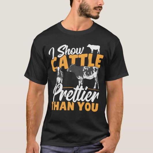 あなたより牛をきれいに見せる牛飼い坊や Tシャツ (正面)