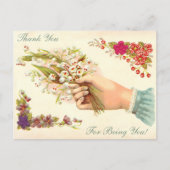 あなたらしくいてくれてありがとう ヴィンテージハンド フラワー ポストカード (正面)