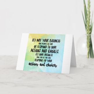 あなたらしくね - グリーティングカード